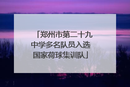 郑州市第二十九中学多名队员入选国家荷球集训队